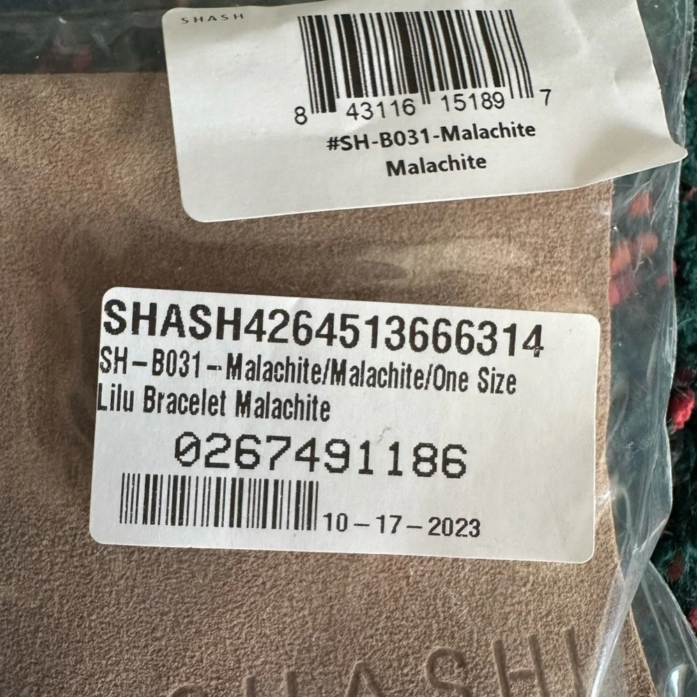 ‼️RARE‼️🎸SHASHI🎸🔥NWT🔥Lilu Bracelet Malachite